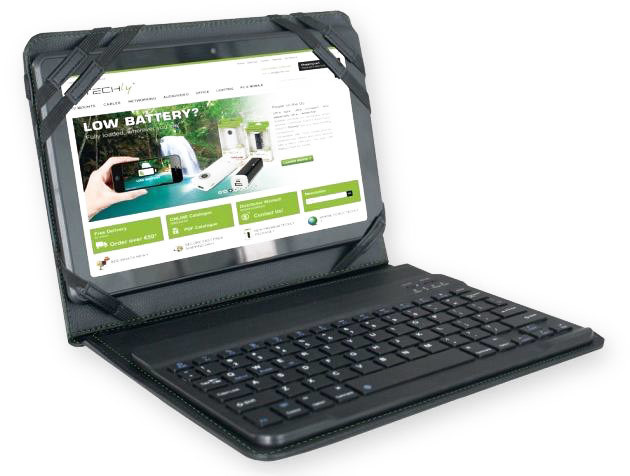 Custodia con tastiera Bluetooth 3.0 removibile per Tablet